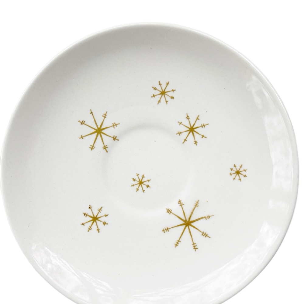 Royal Ironstone Star Glow Starburst two bread plates and two saucers 1960s - Picture 2 of 5
